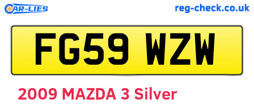 FG59WZW are the vehicle registration plates.