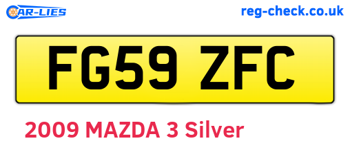 FG59ZFC are the vehicle registration plates.