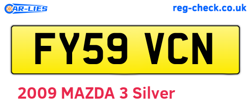 FY59VCN are the vehicle registration plates.