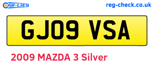 GJ09VSA are the vehicle registration plates.