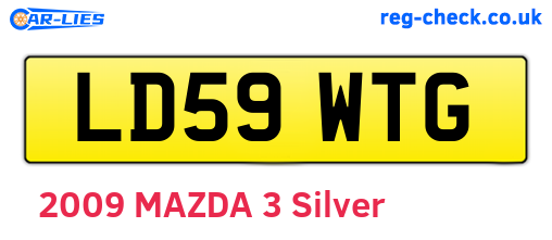 LD59WTG are the vehicle registration plates.
