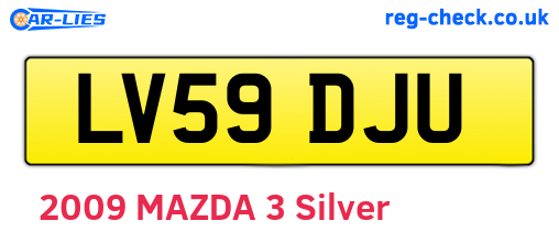LV59DJU are the vehicle registration plates.