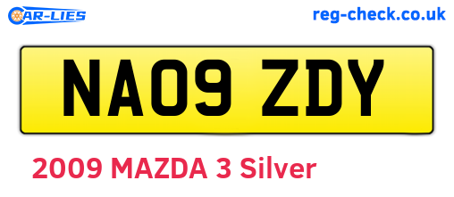 NA09ZDY are the vehicle registration plates.