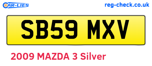 SB59MXV are the vehicle registration plates.