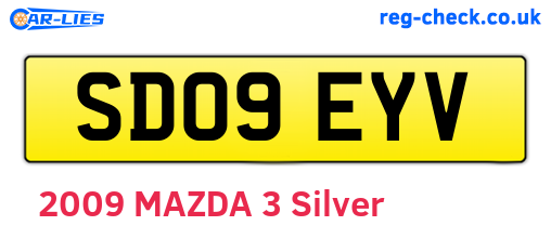 SD09EYV are the vehicle registration plates.