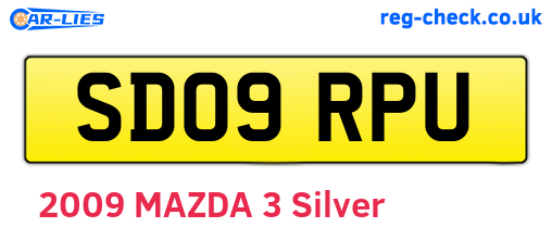 SD09RPU are the vehicle registration plates.