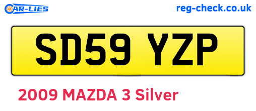 SD59YZP are the vehicle registration plates.