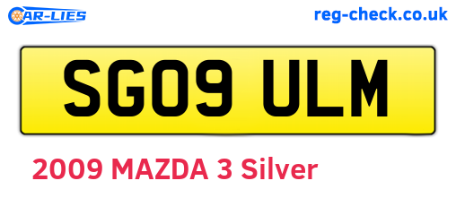 SG09ULM are the vehicle registration plates.