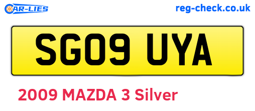 SG09UYA are the vehicle registration plates.