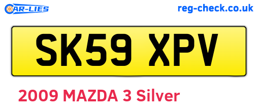 SK59XPV are the vehicle registration plates.