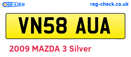 VN58AUA are the vehicle registration plates.
