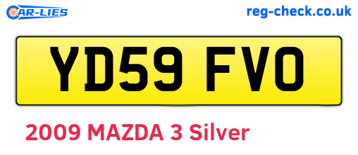 YD59FVO are the vehicle registration plates.