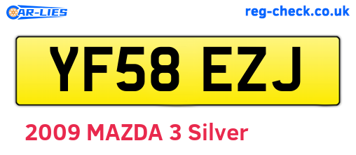 YF58EZJ are the vehicle registration plates.