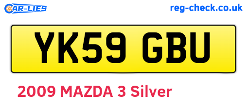 YK59GBU are the vehicle registration plates.