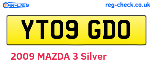 YT09GDO are the vehicle registration plates.