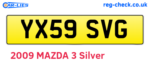 YX59SVG are the vehicle registration plates.