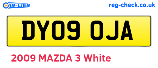 DY09OJA are the vehicle registration plates.