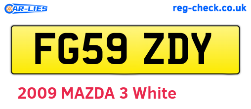 FG59ZDY are the vehicle registration plates.
