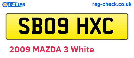 SB09HXC are the vehicle registration plates.