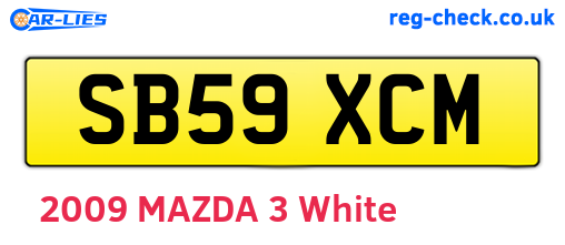 SB59XCM are the vehicle registration plates.