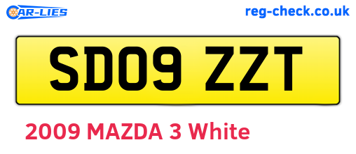 SD09ZZT are the vehicle registration plates.