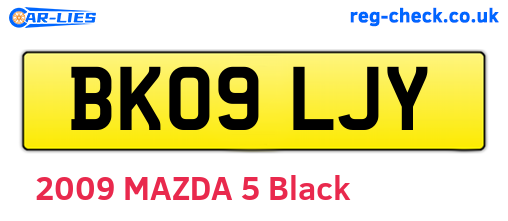 BK09LJY are the vehicle registration plates.