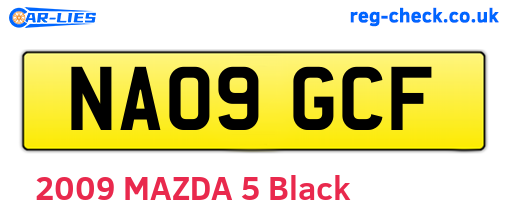 NA09GCF are the vehicle registration plates.