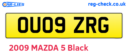 OU09ZRG are the vehicle registration plates.