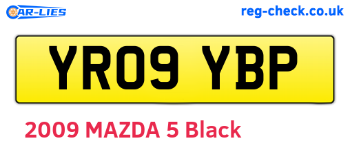 YR09YBP are the vehicle registration plates.