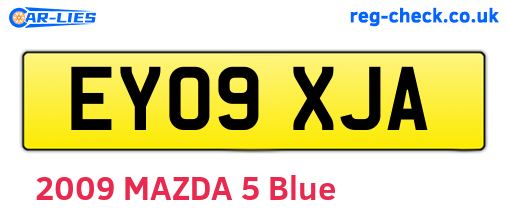EY09XJA are the vehicle registration plates.