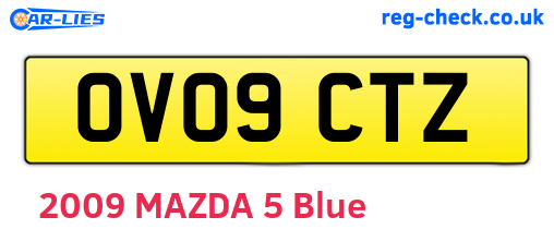 OV09CTZ are the vehicle registration plates.
