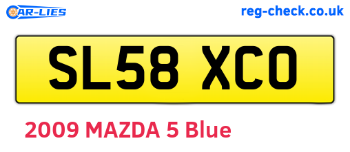 SL58XCO are the vehicle registration plates.