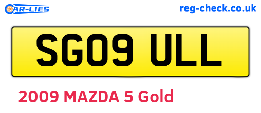 SG09ULL are the vehicle registration plates.