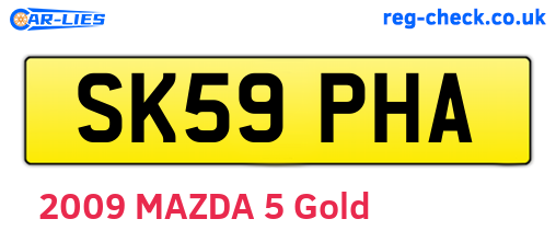 SK59PHA are the vehicle registration plates.