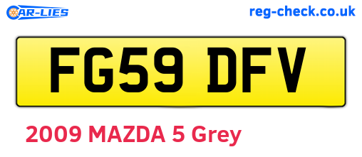FG59DFV are the vehicle registration plates.
