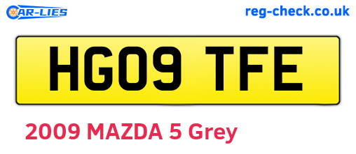 HG09TFE are the vehicle registration plates.