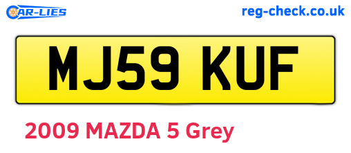MJ59KUF are the vehicle registration plates.
