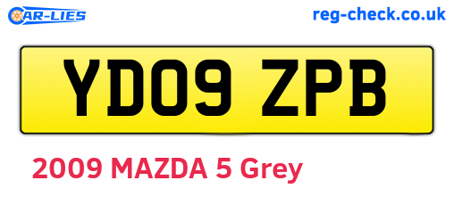 YD09ZPB are the vehicle registration plates.