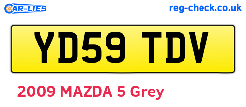 YD59TDV are the vehicle registration plates.