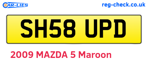 SH58UPD are the vehicle registration plates.