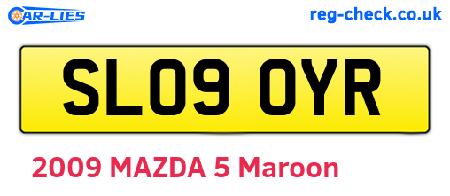 SL09OYR are the vehicle registration plates.