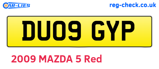 DU09GYP are the vehicle registration plates.