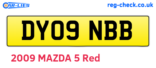 DY09NBB are the vehicle registration plates.