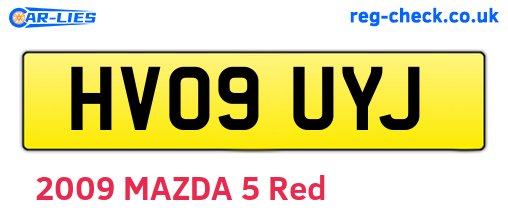 HV09UYJ are the vehicle registration plates.