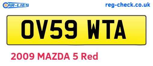 OV59WTA are the vehicle registration plates.