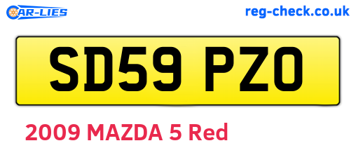 SD59PZO are the vehicle registration plates.