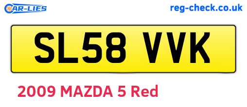 SL58VVK are the vehicle registration plates.
