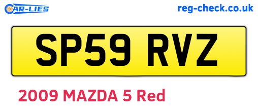 SP59RVZ are the vehicle registration plates.