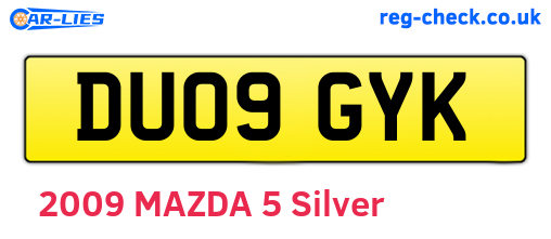 DU09GYK are the vehicle registration plates.