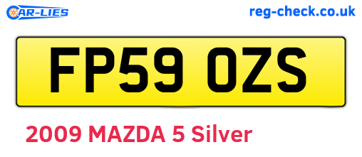 FP59OZS are the vehicle registration plates.